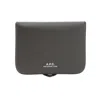 Apc A.p.c. Compact Coin Purse With Rectangular Design And Versatile Functionality In Brown