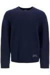 Apc Compact Wool Edward Pullover Sweater In Blue
