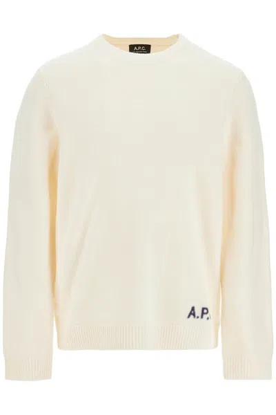 Apc 'compact Wool Edward Pullover Sweater In Neutral