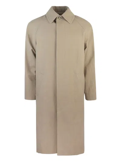 Apc Concealed-fastening Trench Coat In Neutrals