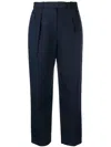 Apc Concealed-front Fastening Trousers In Blue