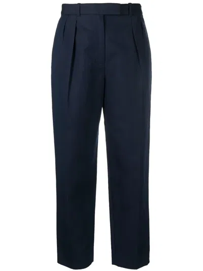 Apc Concealed-front Fastening Trousers In Blue