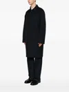 A.p.c. A. P.c. Concealed-button Coat In Blue