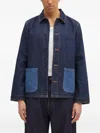 Apc Contrast-pocket Denim Jacket In Blue
