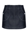 Apc Indigo Katie Holmes Edition Samantha Denim Miniskirt In Black