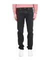 Apc Contrast-stitch Straight-leg Jeans In Black