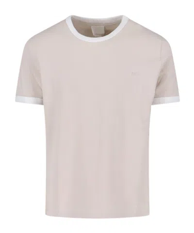 Apc A.p.c. Contrast Trim Crewneck T-shirt In Pink