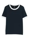 Apc Contrasting-trims T-shirt In Black