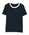 Apc Contrasting-trims T-shirt In Blue