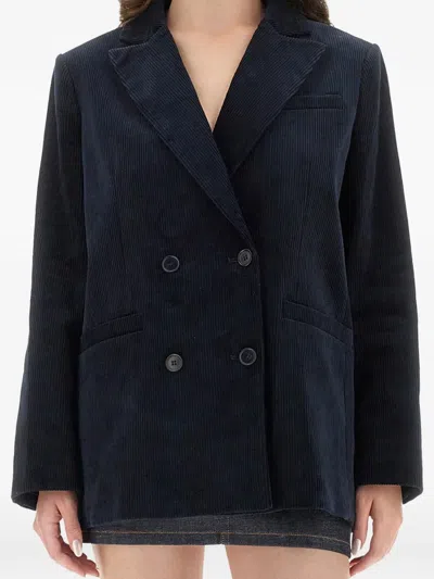 A.p.c. Corduroy Blazer In Blue