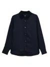 Apc Corduroy-collar Button-down Shirt Jacket In Blue