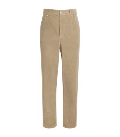 A.p.c. Corduroy Fairfax Straight Jeans In Neutral