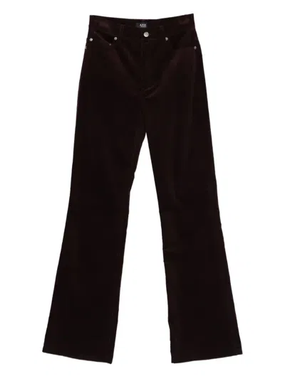 Apc Corduroy Jeans In Brown