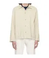 Apc Kerlouan Beige Jacket With Classic Collar And Front Button Closure In Cotton Man In White