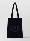 Apc A.p.c. Dark Blue Corduroy Lou Shopping Bag In Blue