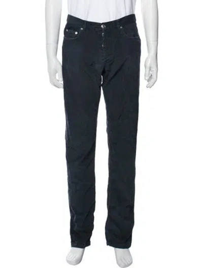Pre-owned A.p.c. Corduroy Pants In Blue