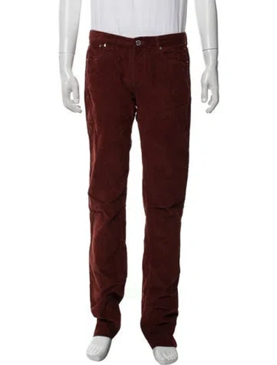 Pre-owned A.p.c. Corduroy Pants In Red