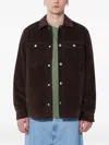 Apc Corduroy Lapel Casual Jacket In Burgundy