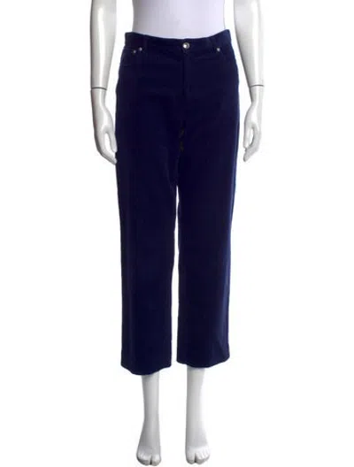 Pre-owned A.p.c. Corduroy Straight Leg Pants In Blue
