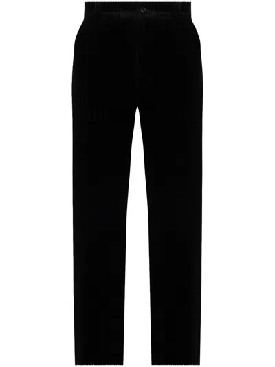 Apc Corduroy Straight Trousers In Schwarz