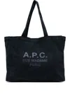 Apc Corduroy Tote Bag In Blue