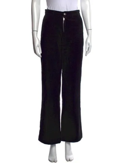 Pre-owned A.p.c. Corduroy Wide Leg Pants In Black