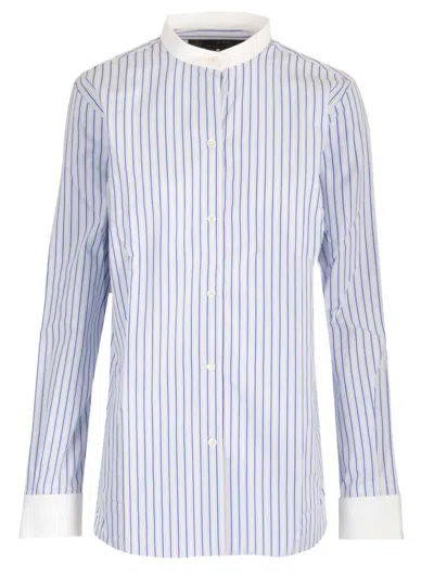 Apc Coreana Striped Chemise Venezia Shirts Light Blue In Multi