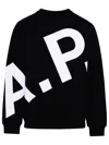 Apc A.p.c. Sweatshirt With Maxi Logo In Black