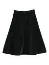 Apc Cotton A-line Skirt In Black