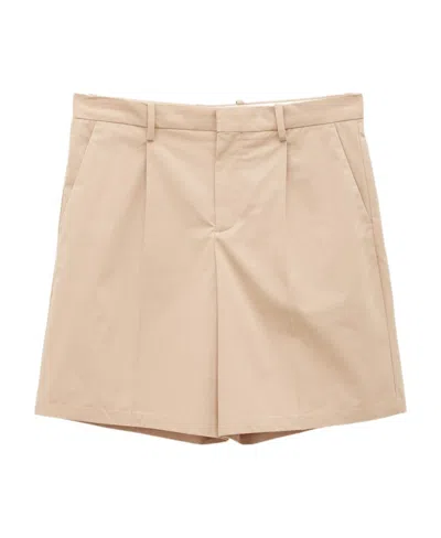 Apc Cotton Bermuda Shorts In Nude