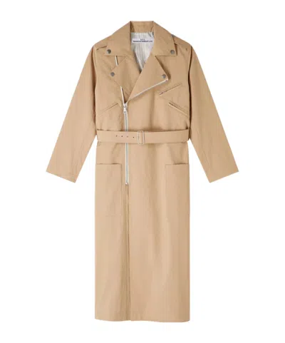 APC COTTON-BLEND MAXI TRENCH COAT