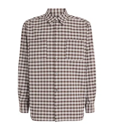 A.p.c. Cotton Check Malcom Shirt In Multi