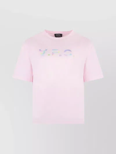 Apc Purple Standard 'rue Madame' T-shirt In Pink