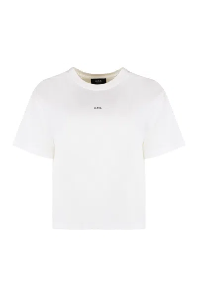 Apc Cotton Crew-neck T-shirt In White