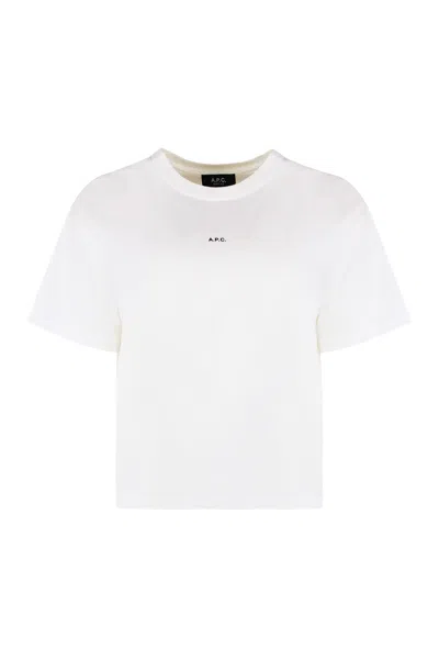 Apc Cotton Crew-neck T-shirt In White