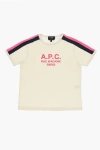 Apc Cotton Crew-neck T-shirt With Contrast Side Bands