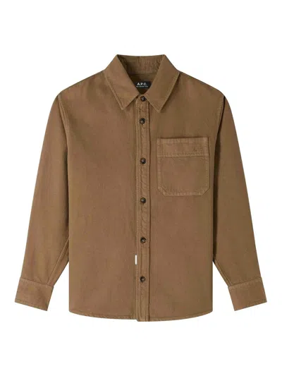 Apc A.p.c. Shirts In Brown