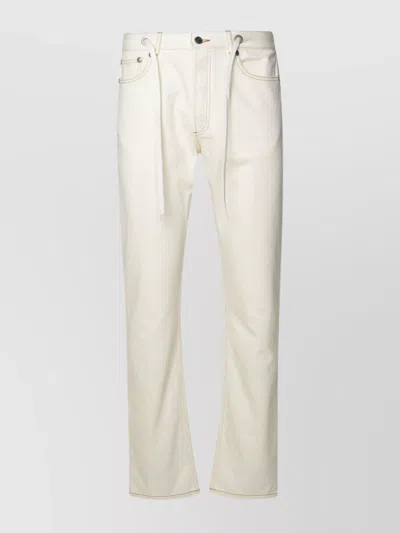 Apc Sureau Ivory Cotton Jeans In Cream
