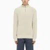 Apc High Neck Cotton Turtleneck Sweater In Neutrals
