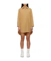 Apc Cotton Mini Dress In Brown