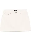 Apc Cotton Mini Skirt In Neutrals