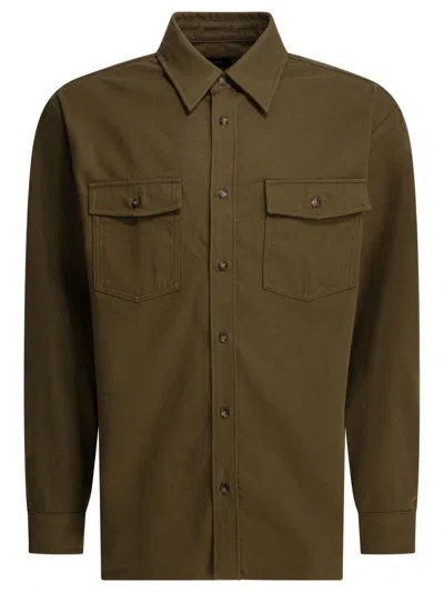 Apc Cotton Overshirt Jacket Jackets And Coats Green In Multi