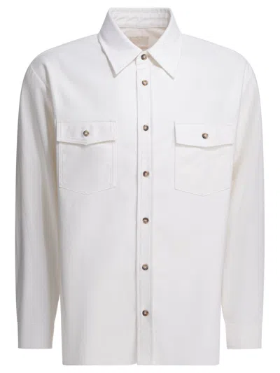 Apc Cotton Overshirt Jacket Jackets And Coats White In Multi