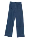 Apc Cotton Patch-pocket Trousers In Blue