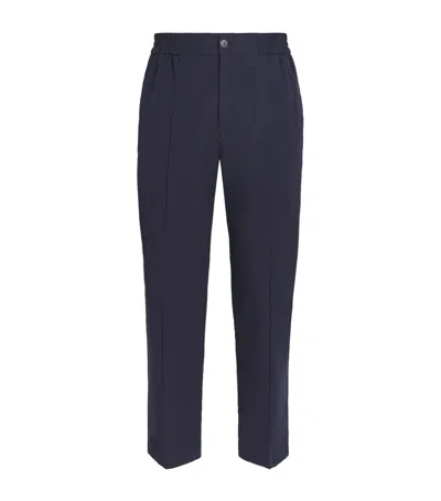 A.p.c. Cotton Pleated Trousers In Black