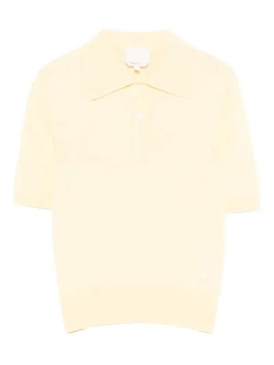 Apc A.p.c. Cotton Polo Shirt With Jacquard Logo In Pink