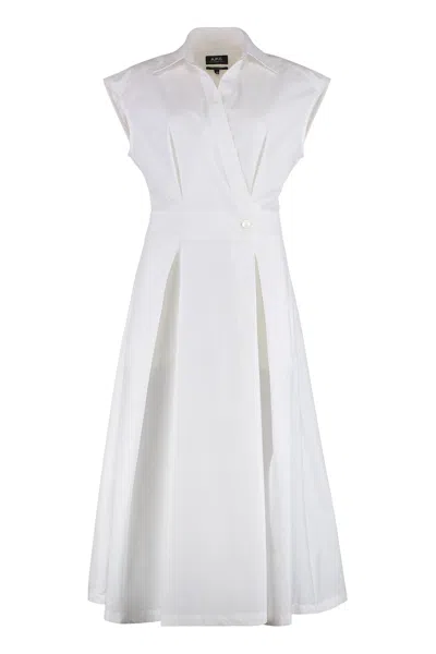 APC COTTON POPLIN SHIRTDRESS