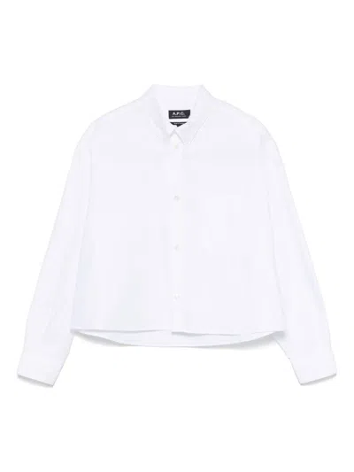 Apc A.p.c. Cotton Shirt In White