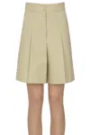 A.p.c. High-waisted Tailored Shorts With Double-button Closure In Multi