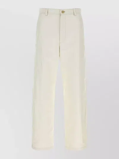 A.p.c. Cotton Straight Leg Pants Belt Loops
